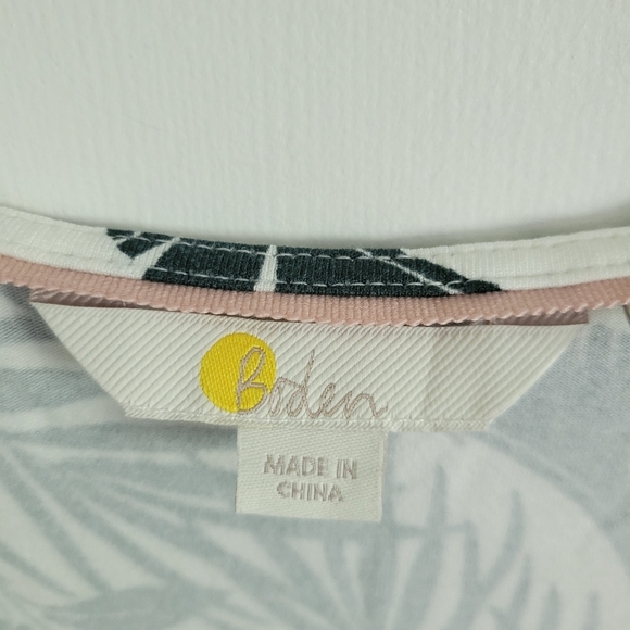 BODEN V-Neck Jersey Dress Midnight Garden Tropic Foliage Size 8R - Picture 4 of 6